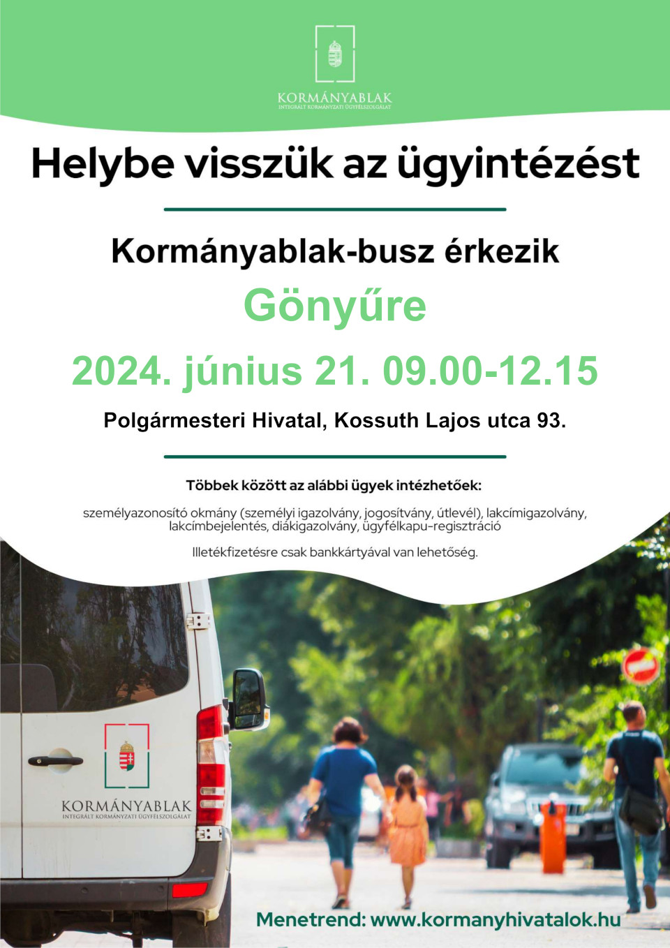 Mobilizált Kormányablak - Gönyűn (június 21.)
